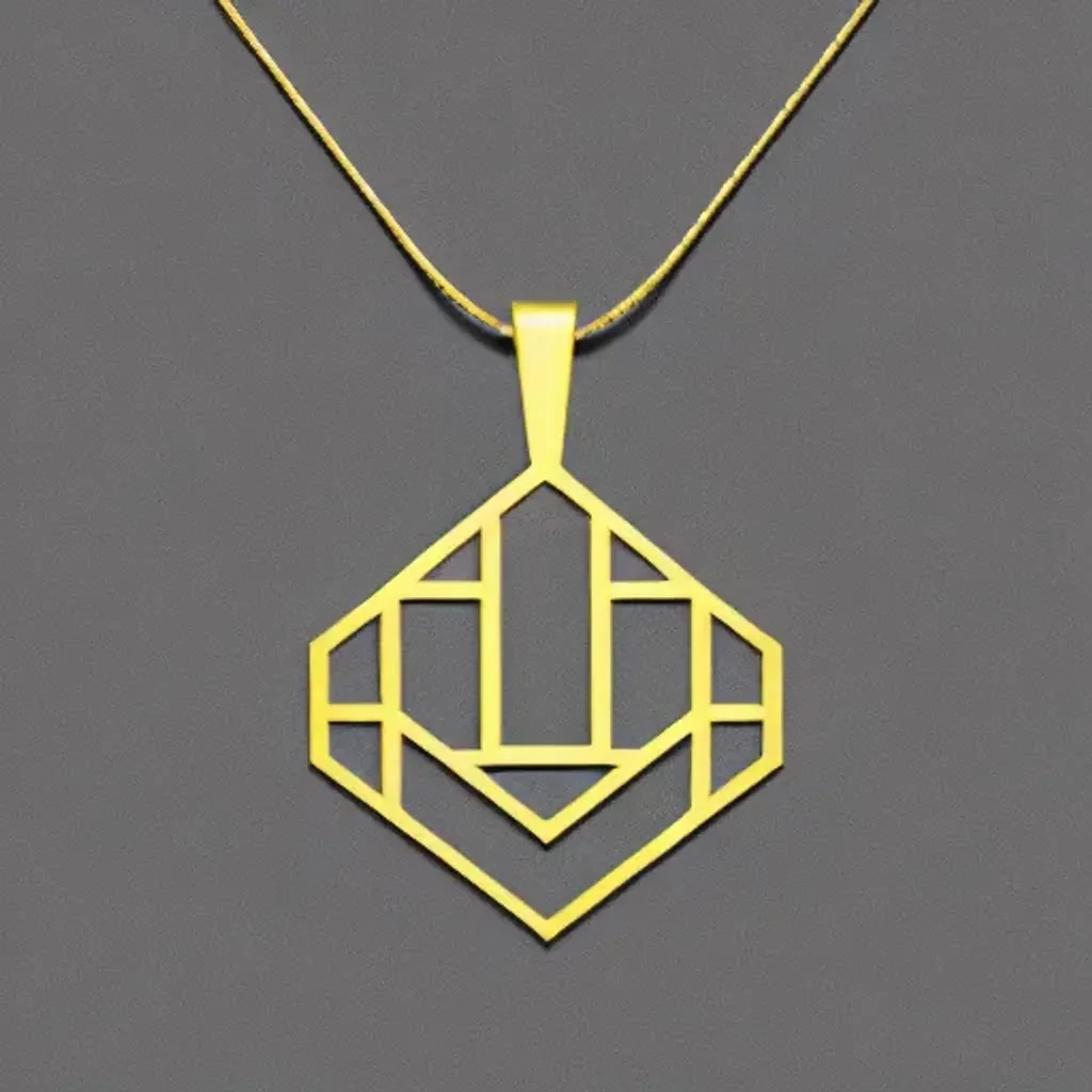 Gold Polygon Pendant Design