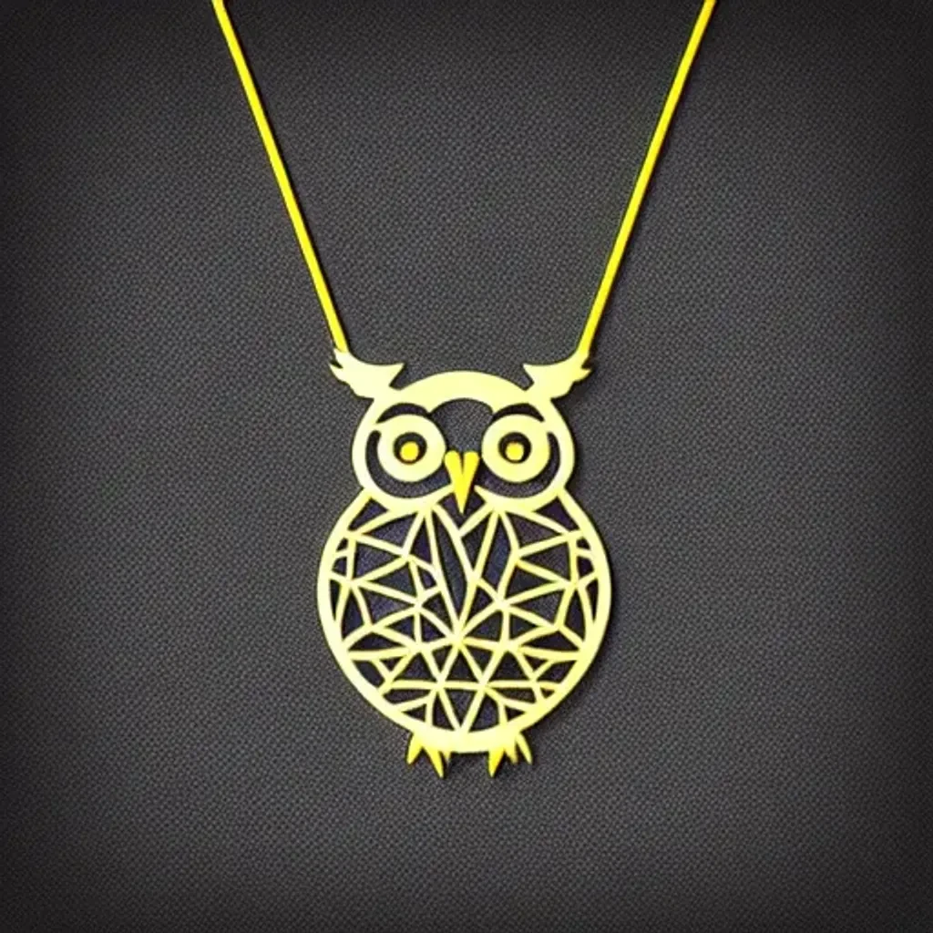 Gold Owl Pendant Design