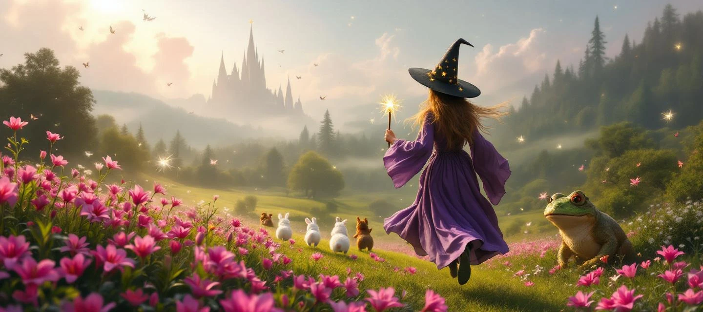 Kind Witch With A Star Wand