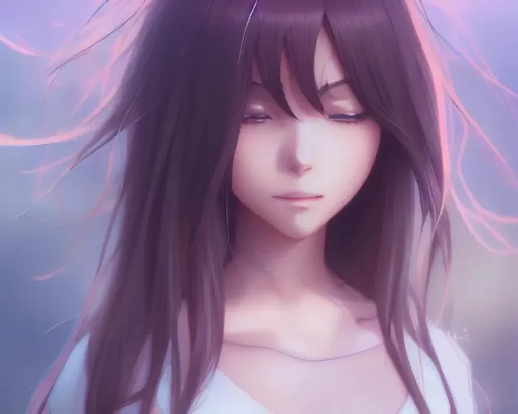 Asian Anime Girl Portrait