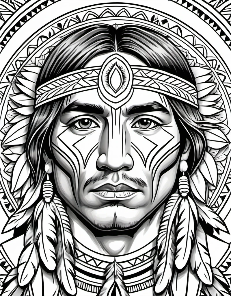 Native American Mandala Coloring Page