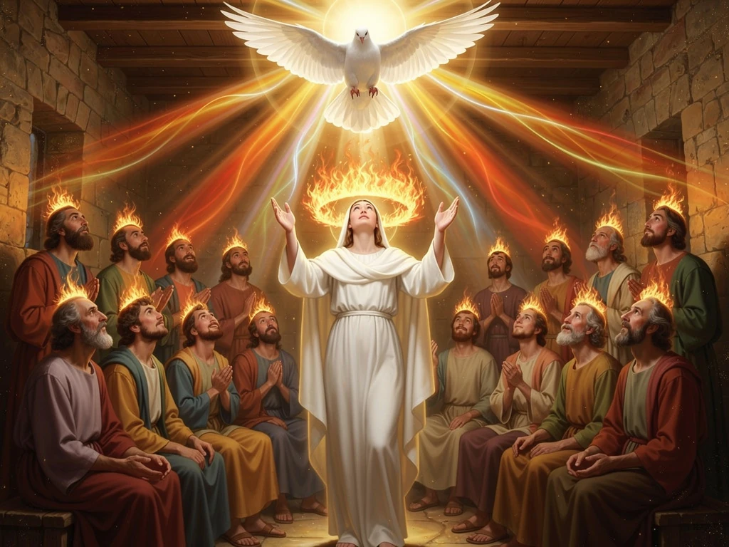 Pentecost With Tongues Of Fire