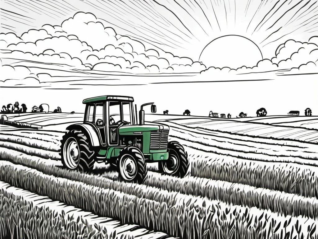 Tractor In A Farmers Field