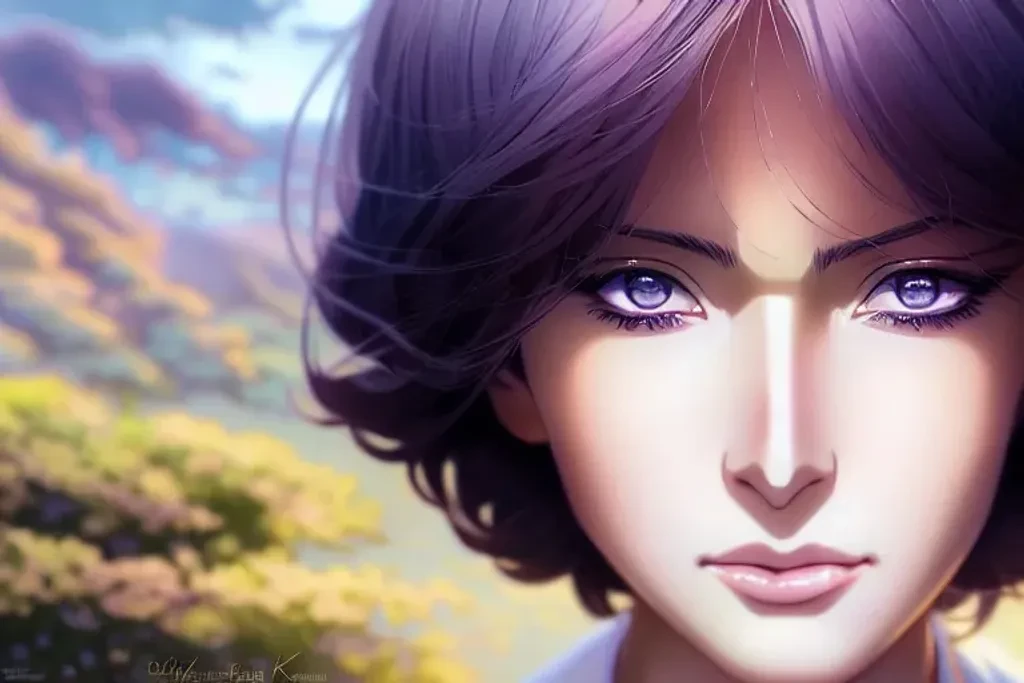 Anime Woman In Smoky Light
