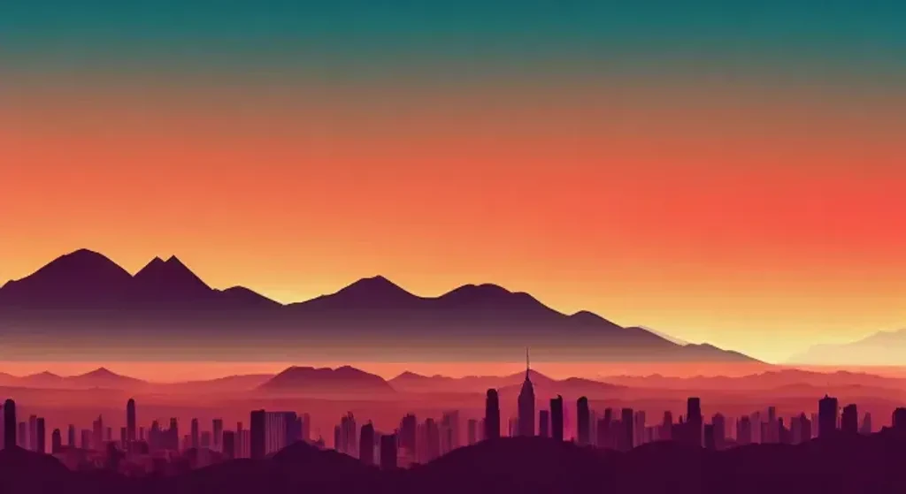 Mountains And Distant Skyline