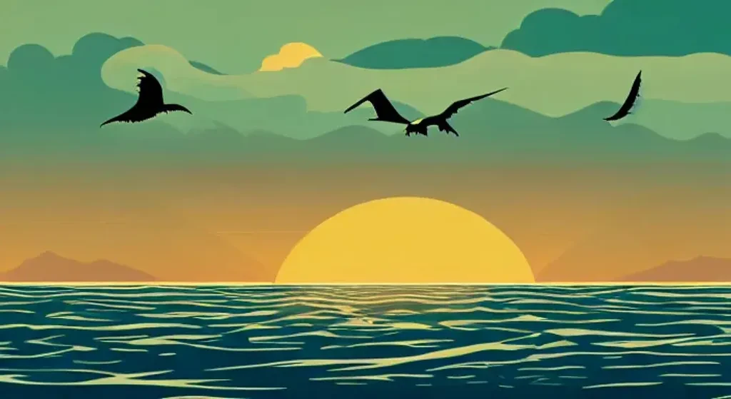 Ocean Waves And A Seagull