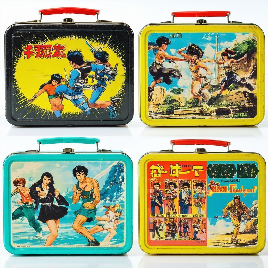 Vintage TV Lunchboxes in High Energy Manga