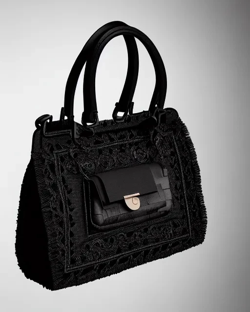 Black Handbag Product Photo