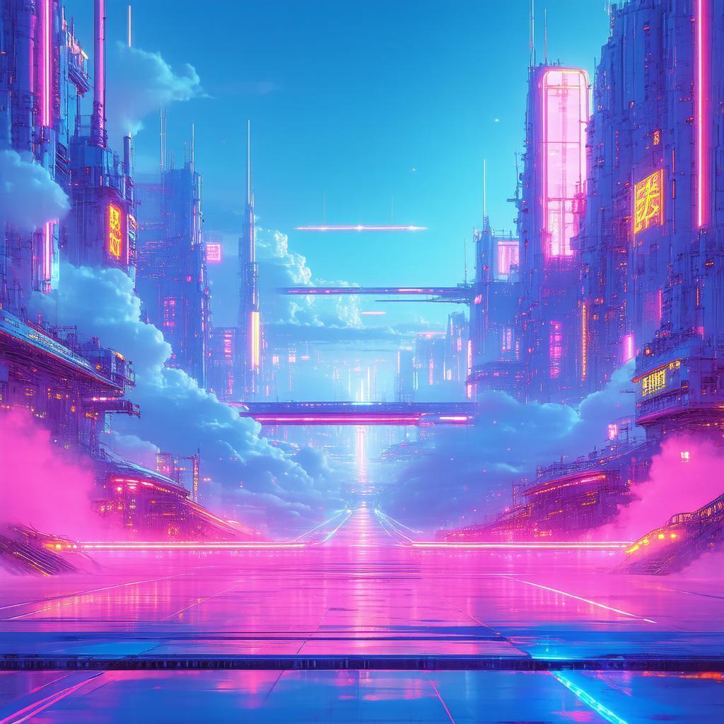 Giorgia Meloni Reimagined in Neonpunk Chrome