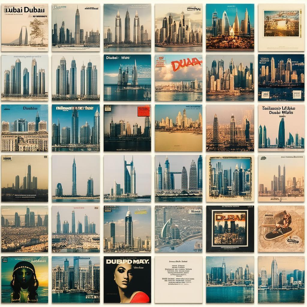 Studio Album Covers Meet Dubai Skyline