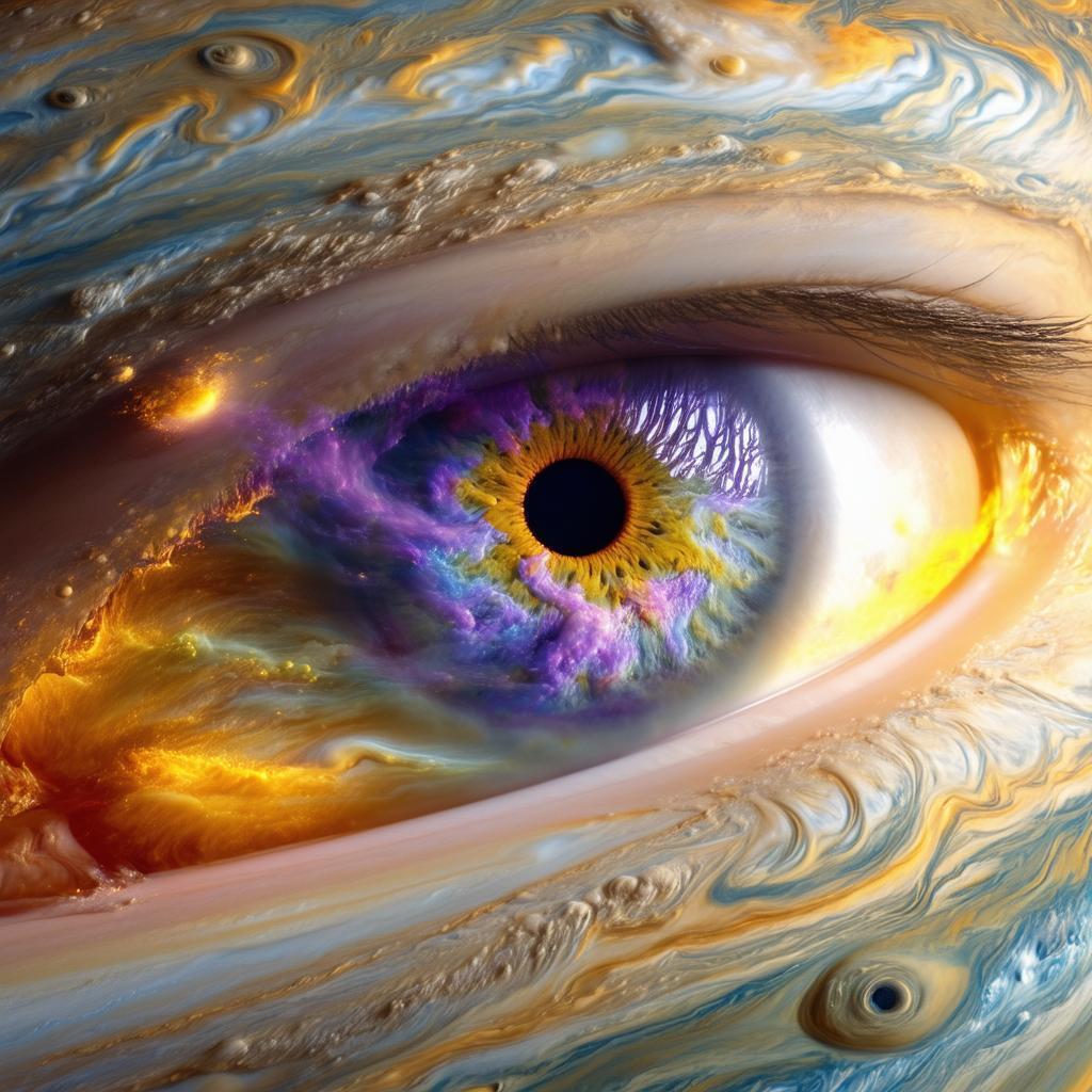 Jupiter's Swirling Eye in Vivid Concept Art