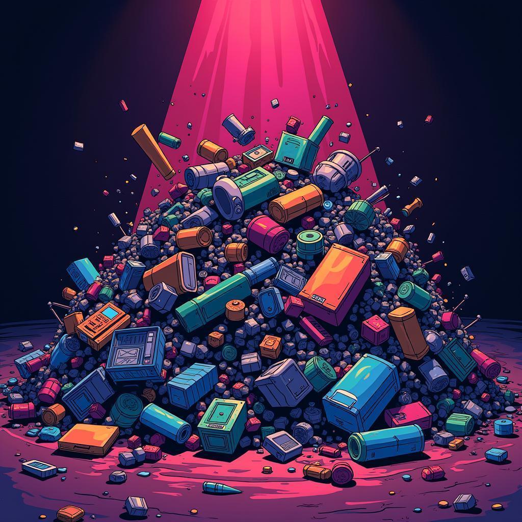 Chaotic Neon Heap of Discarded Treasures