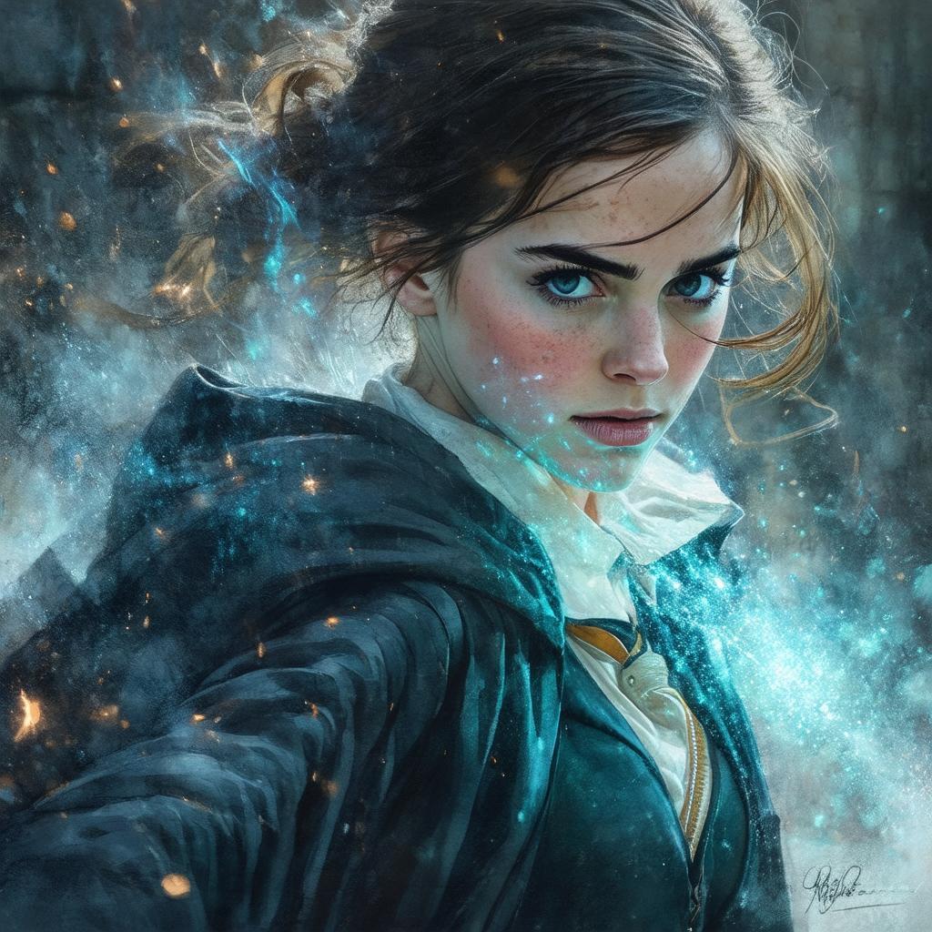 Hermione Casts Magic in Gothic Elegance