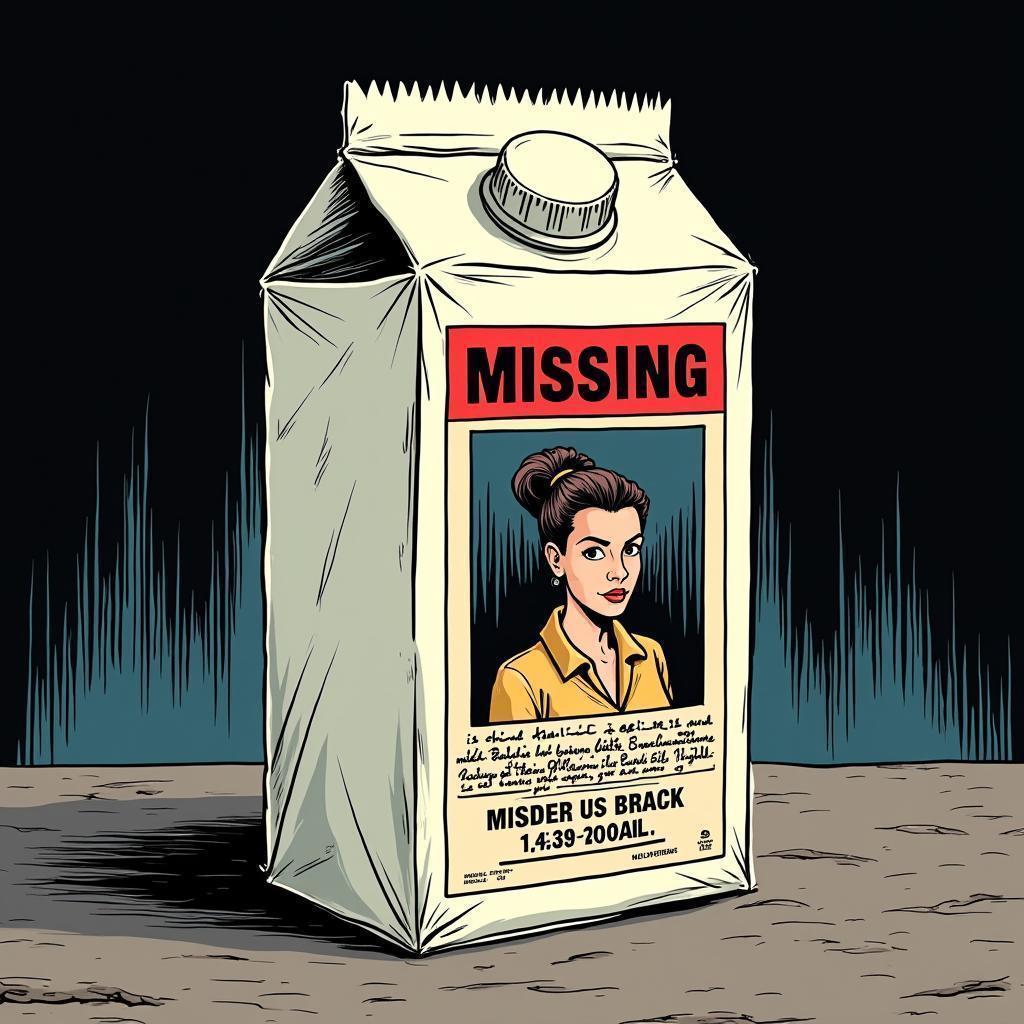 Manga Milk Carton Missing Person Notice