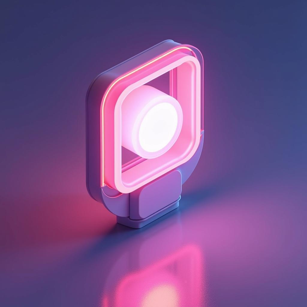 Isometric Neon Cutaway of an LED Light