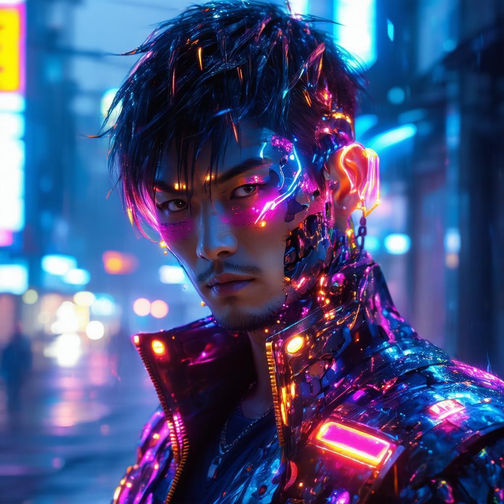 Jin of Tekken Glows in Neonpunk Armor