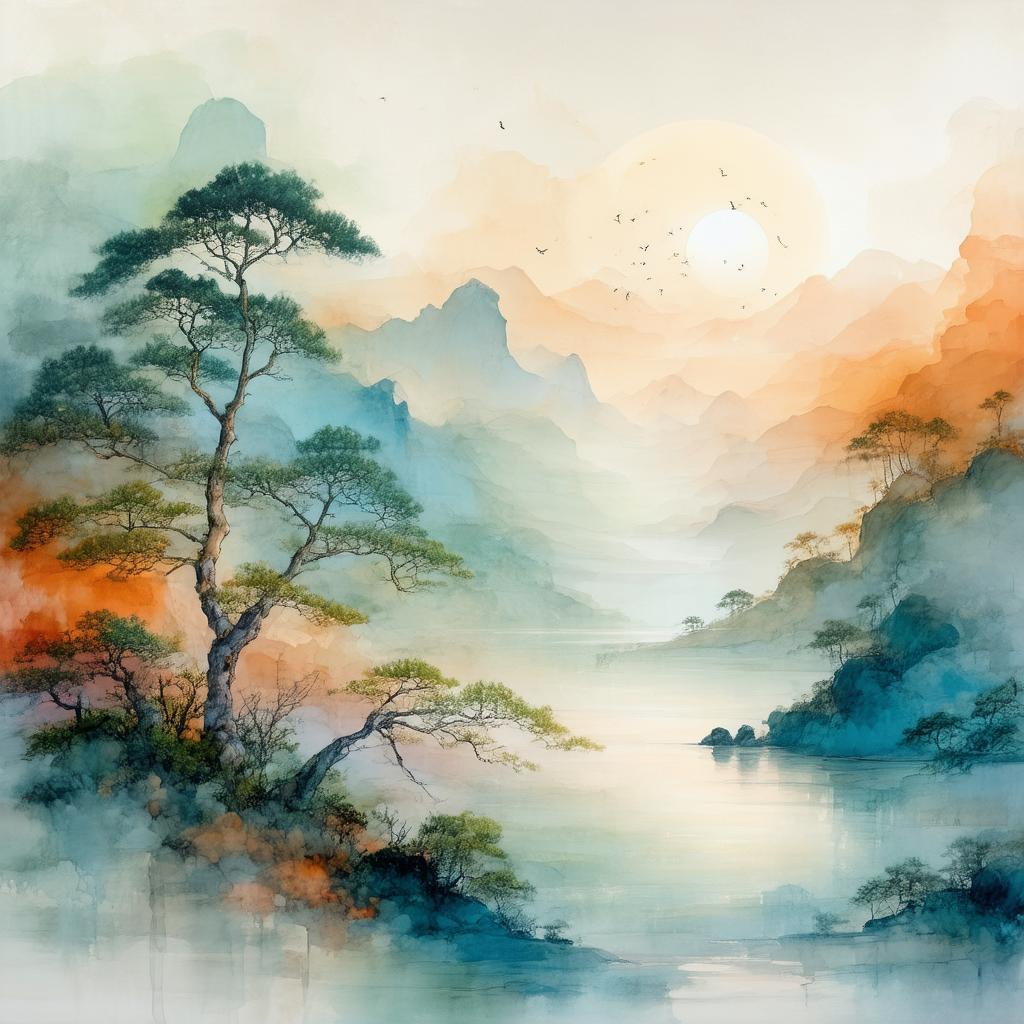 East West Gouache Dream in Translucent Layers