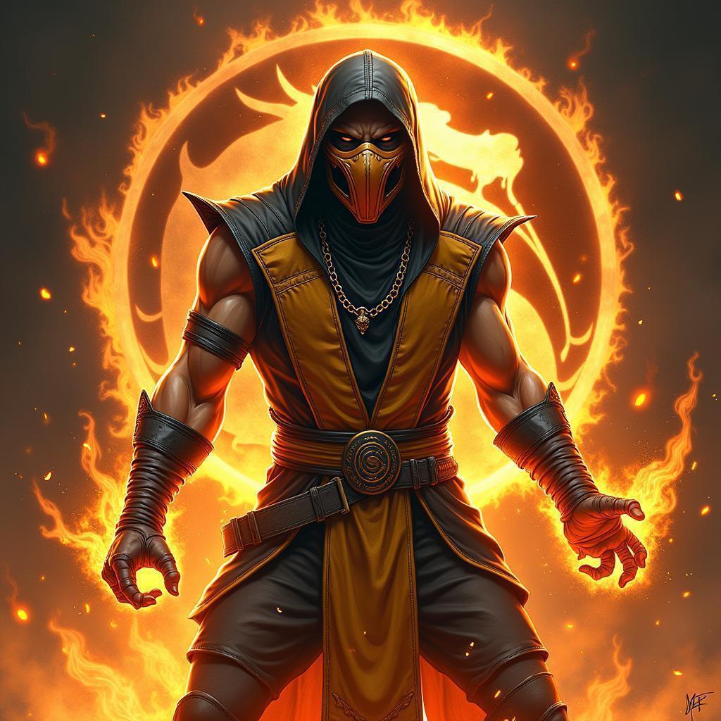 Scorpion Wreathed in Ethereal Mystic Flames