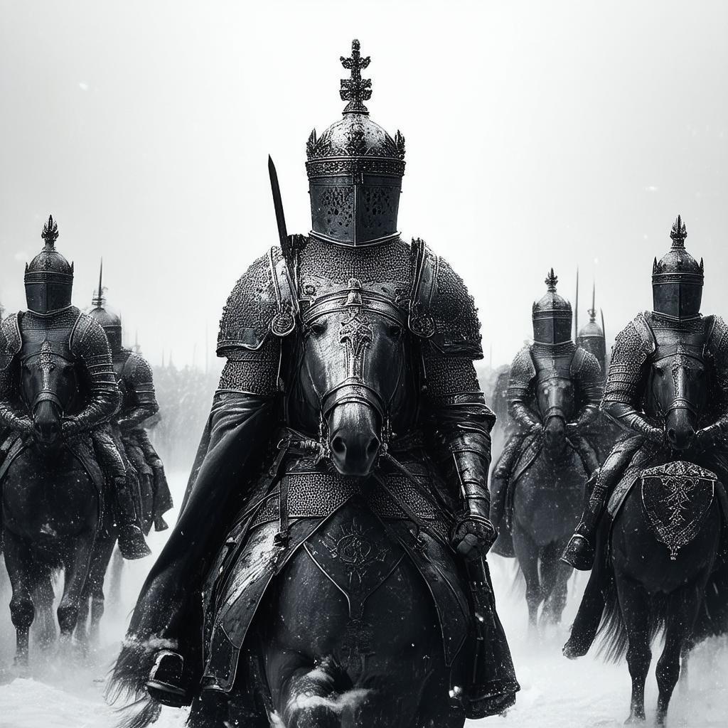 Minimalist Gondor Guard Helm In Monochrome