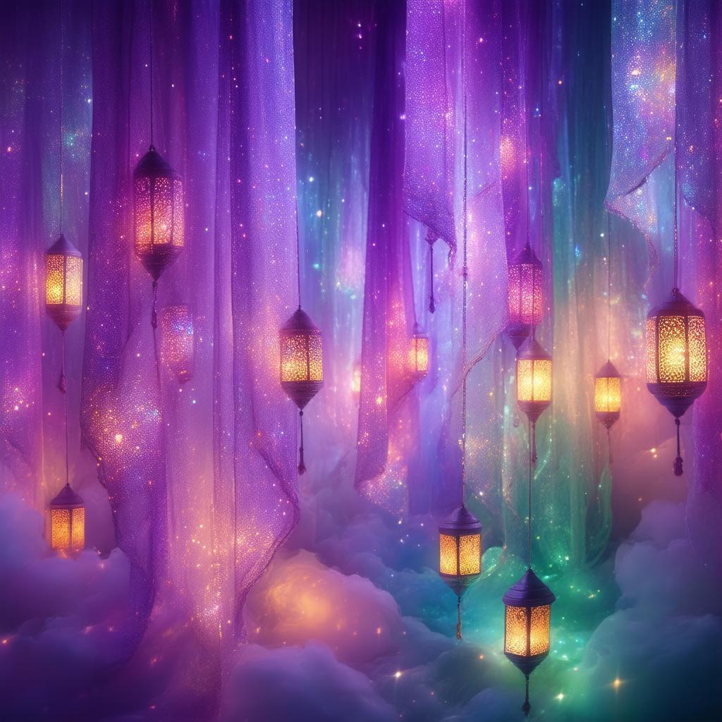 Celestial Lamps Drifting In Cosmic Void