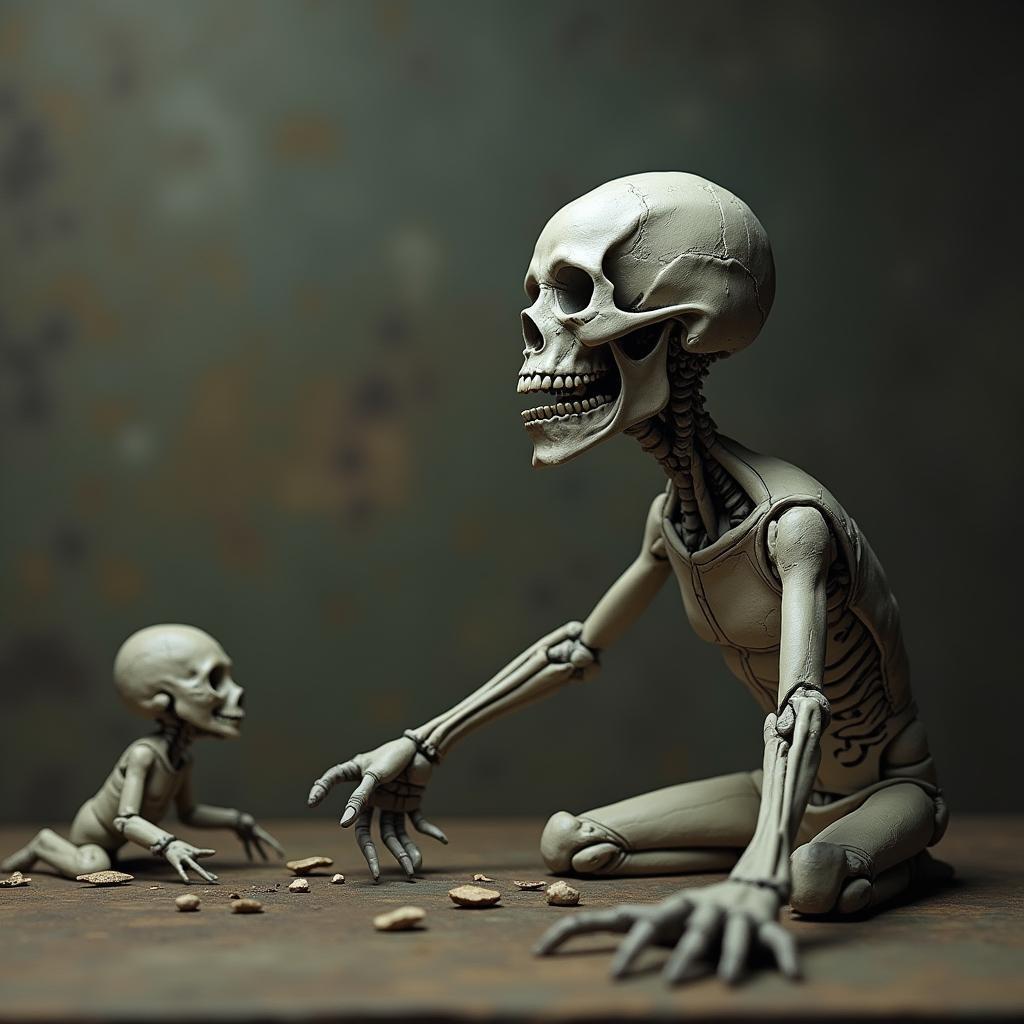 Melancholic Clay Stop Motion Of Blissful Death