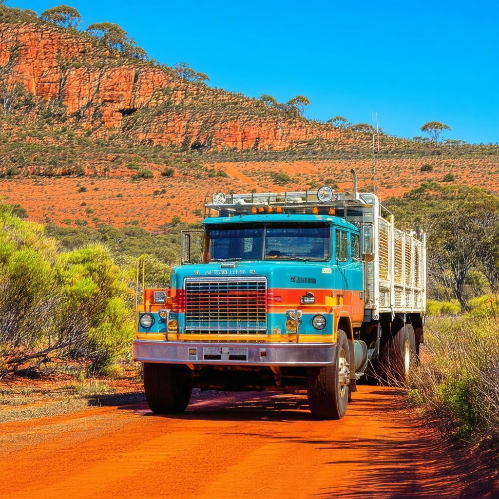 Australian Truck In Vivid Velvia Landscape