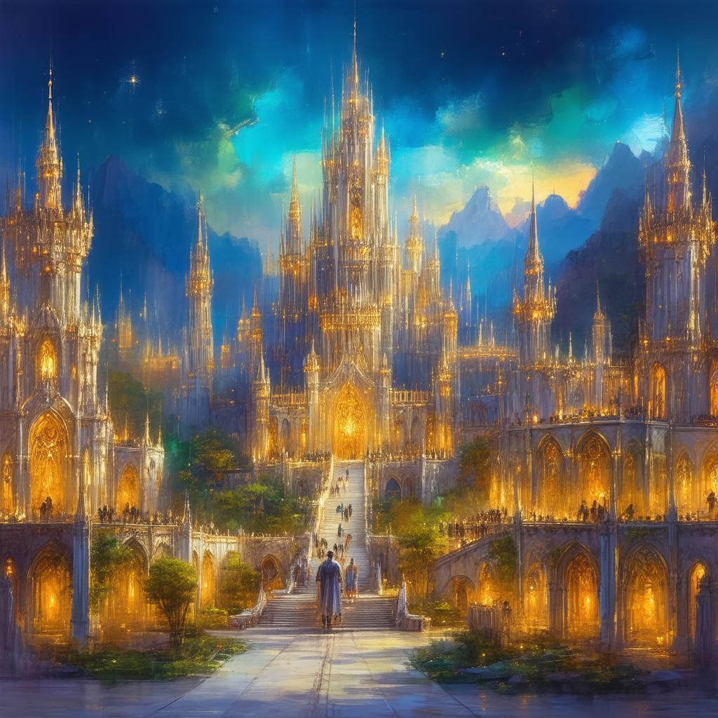 Enchanted Avalon Spires Glowing At Dusk