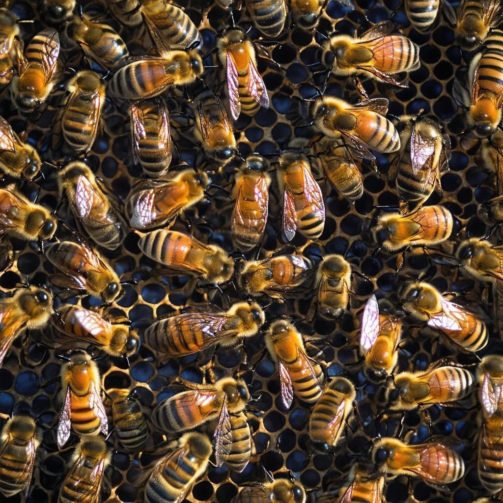 Living Cape Of Bees In Golden Light