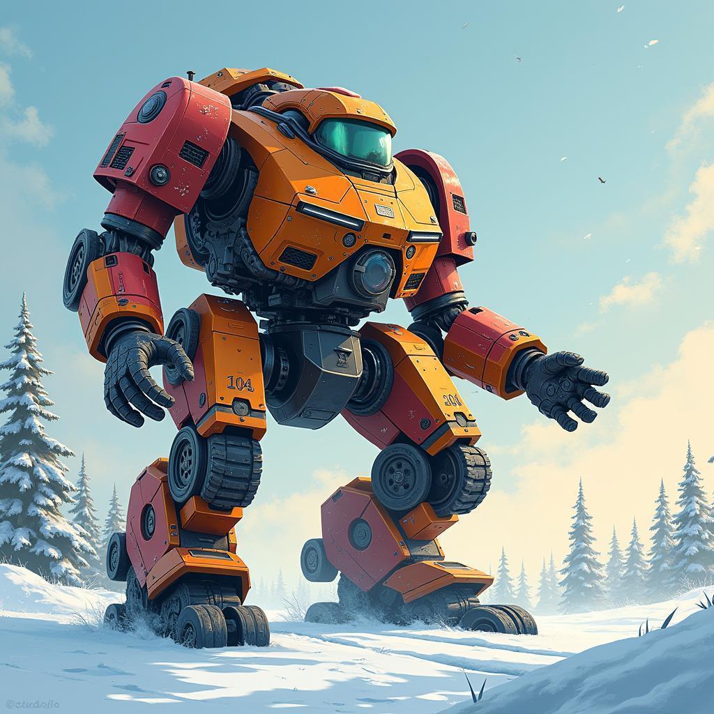 Rozalski Style 1914 Mecha In Snow