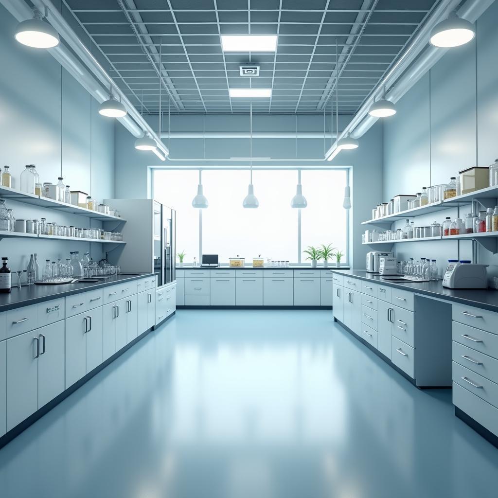Empty Research Laboratory In Shinkai Style