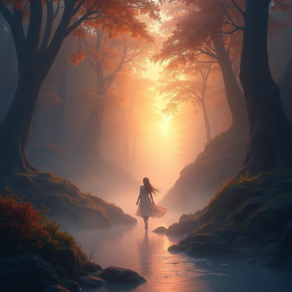 Drifting Into An Ethereal Golden Realm