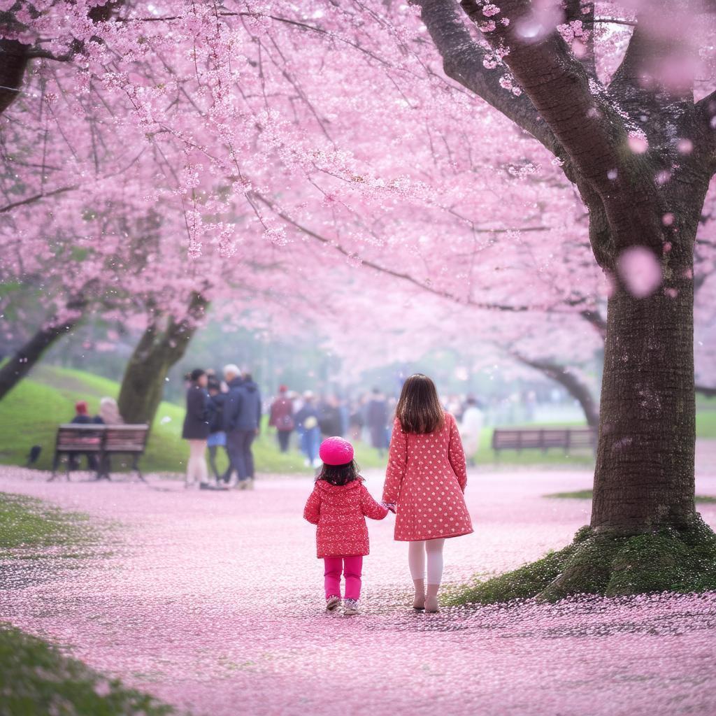 Cherry Blossom Hanami In Dreamy Bokeh