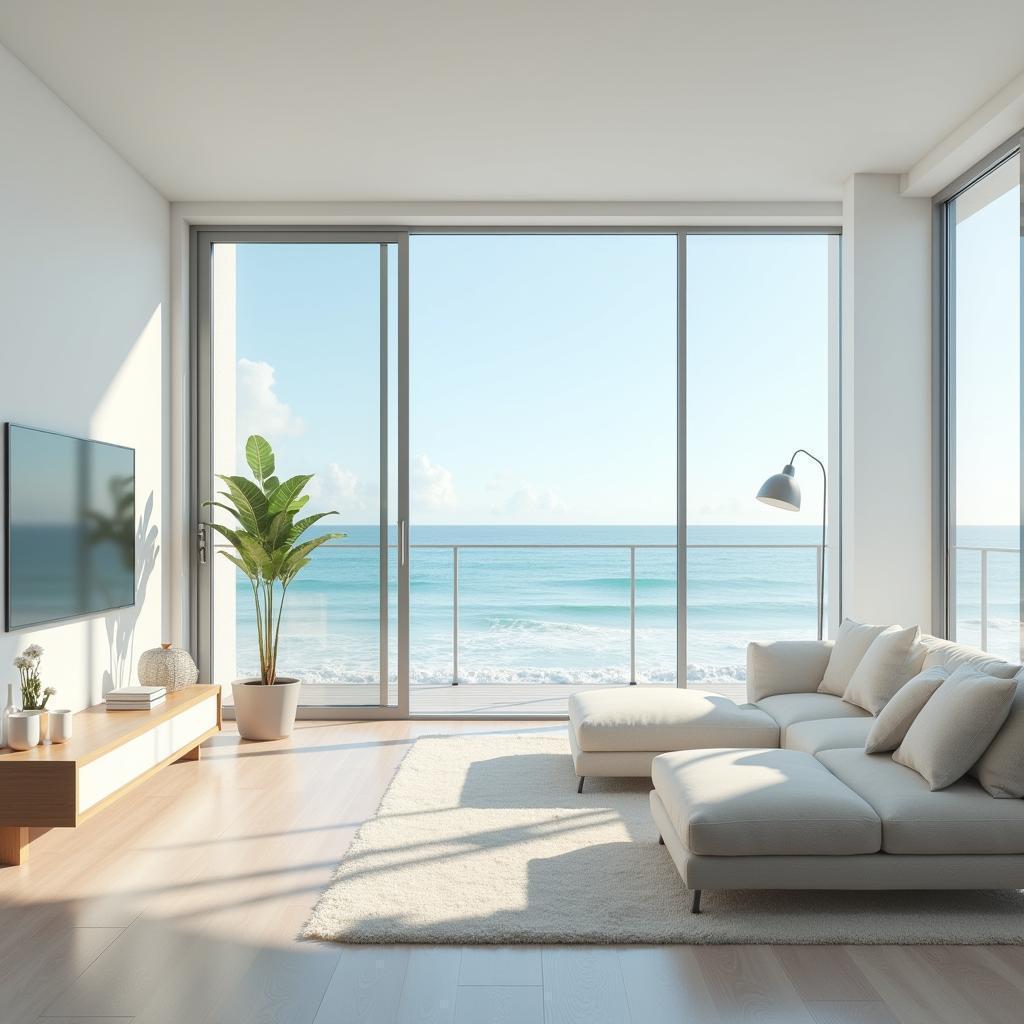 Sunlit Studio Space With Ocean View