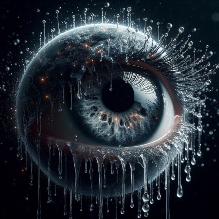 Hyperrealistic Eye Shaped Like Planet