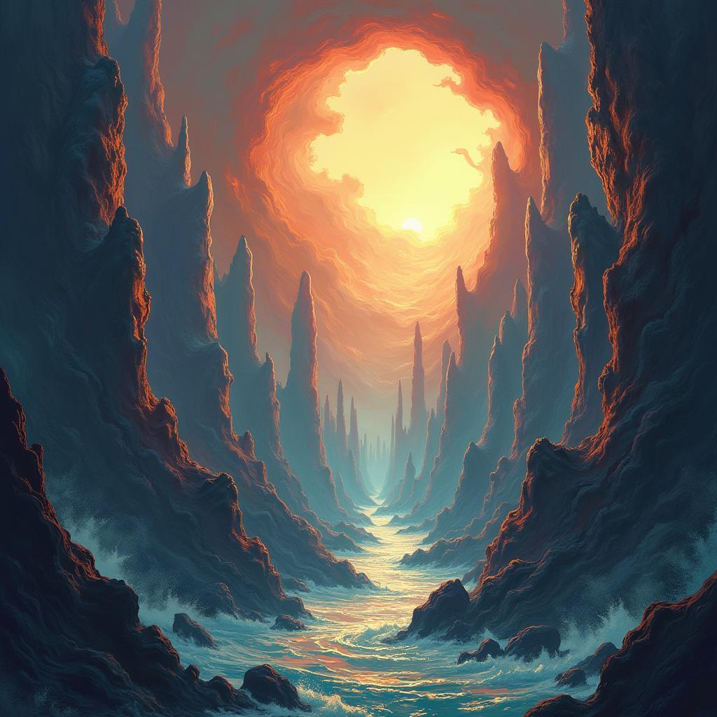 Anime Abyss Of Souls At Golden Hour