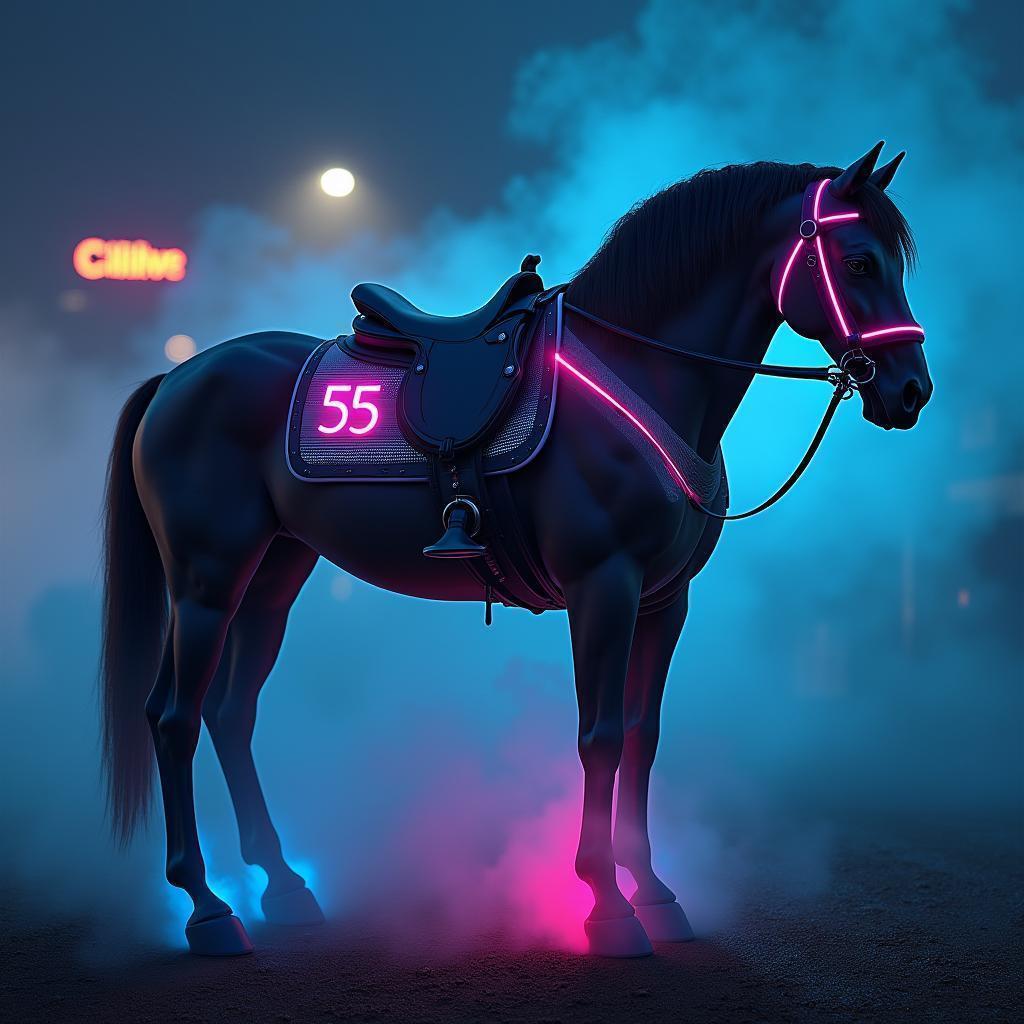 Neon Cyberhorse Fifty Five In Mist