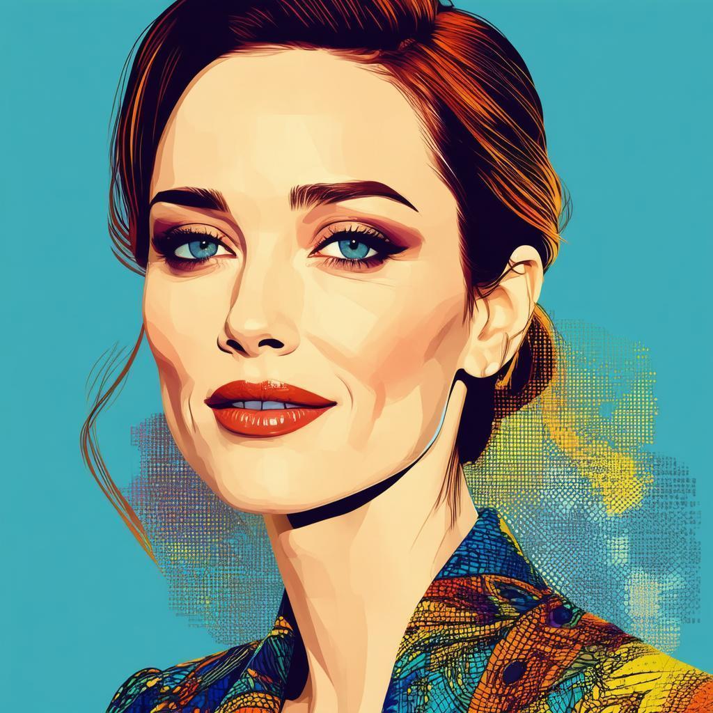 Ornate Vector Portrait Of Emily Blunt