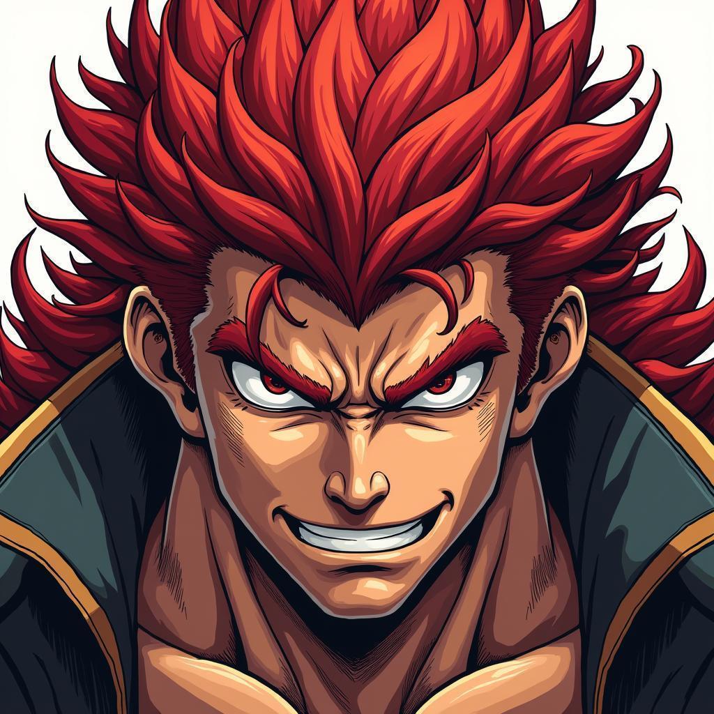 Symmetrical Manga Portrait Of Akuma