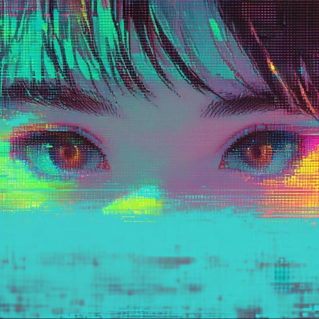 Eight Bit Close Up Of Radiant Eyes