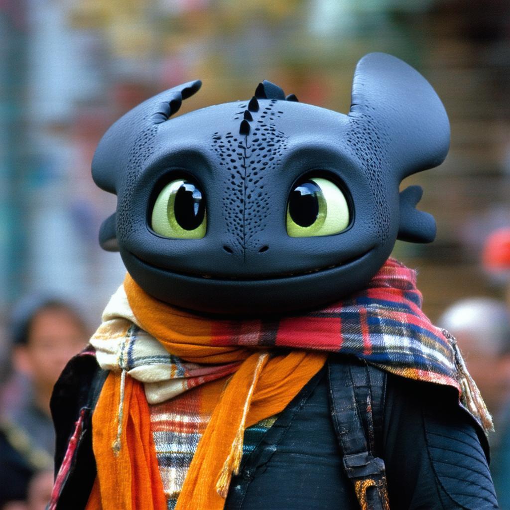 Smirking Toothless On Vivid Ektar Film