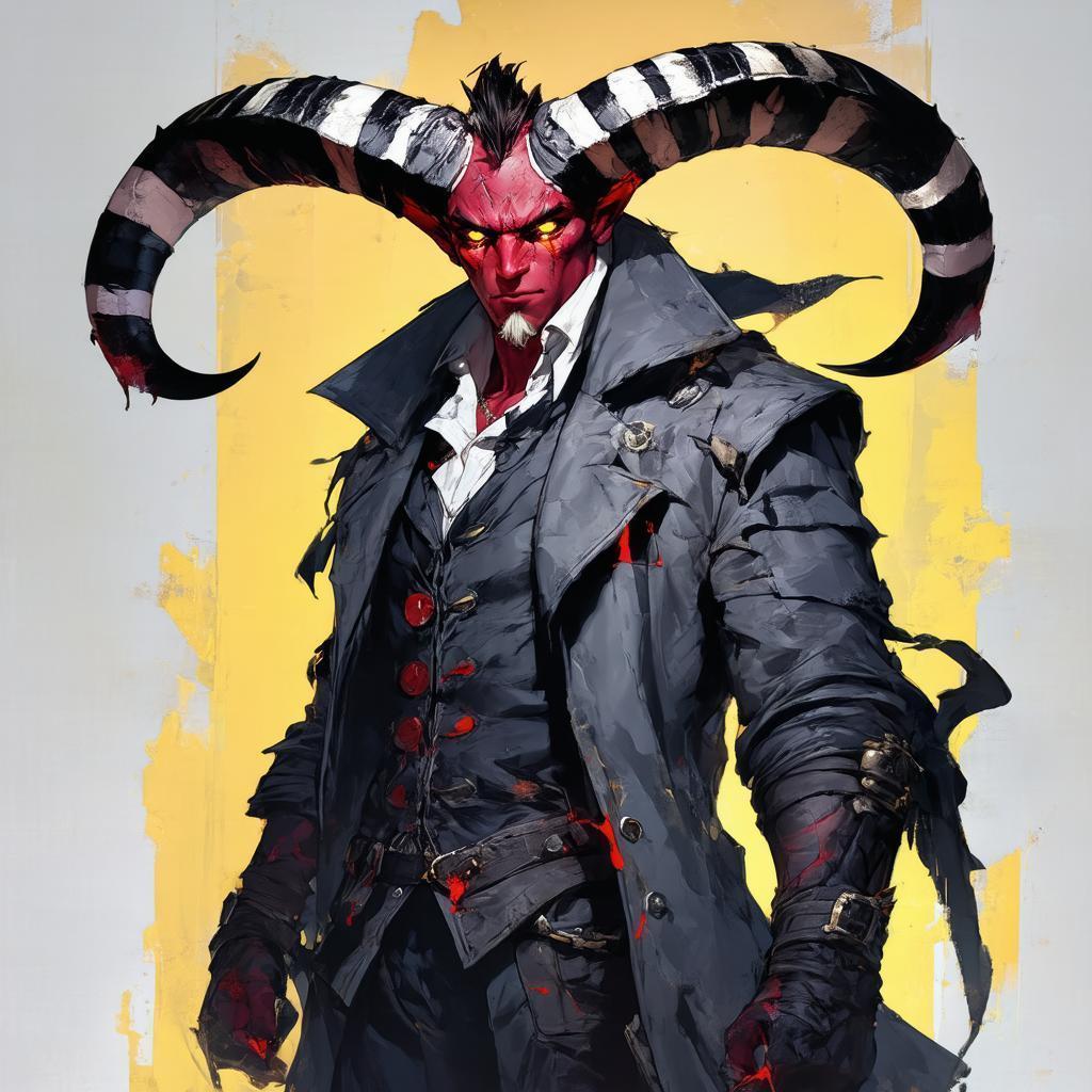 Imp Horned Champion In Slate Gray Coat