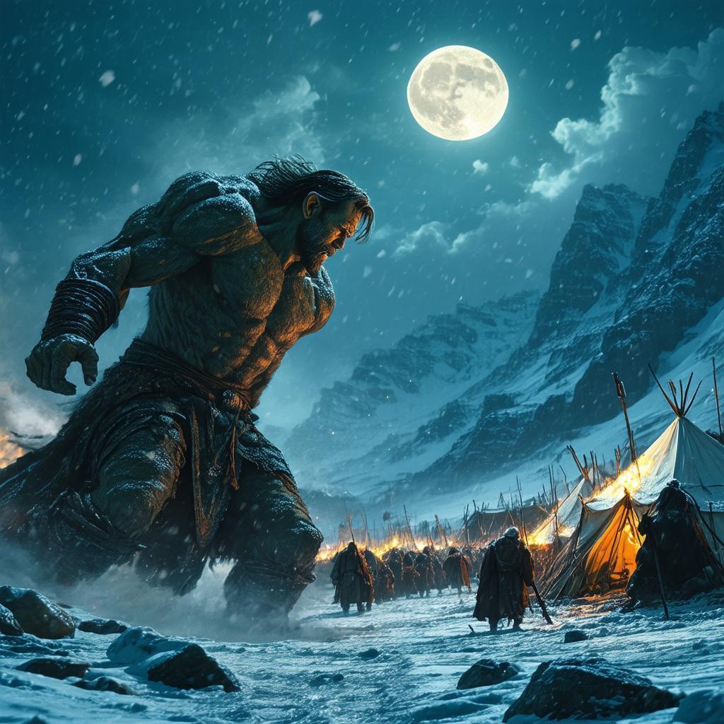 Giant Steve Buscemi Storming Blizzard Camp