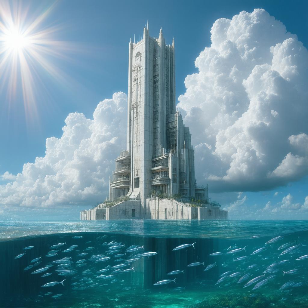 Ancient Alien Tower In Gulf Waters