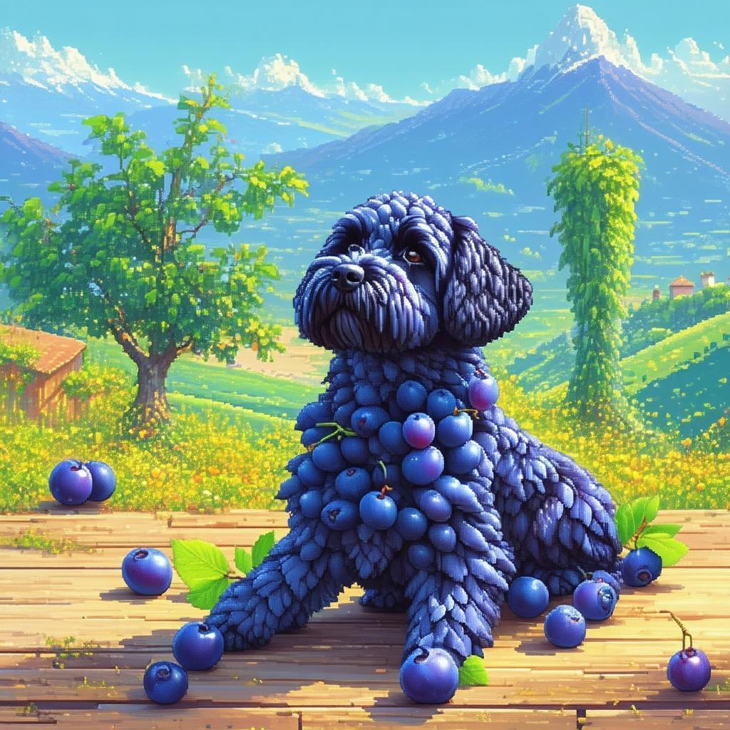 Pixel Dog Sculpted From Prunes