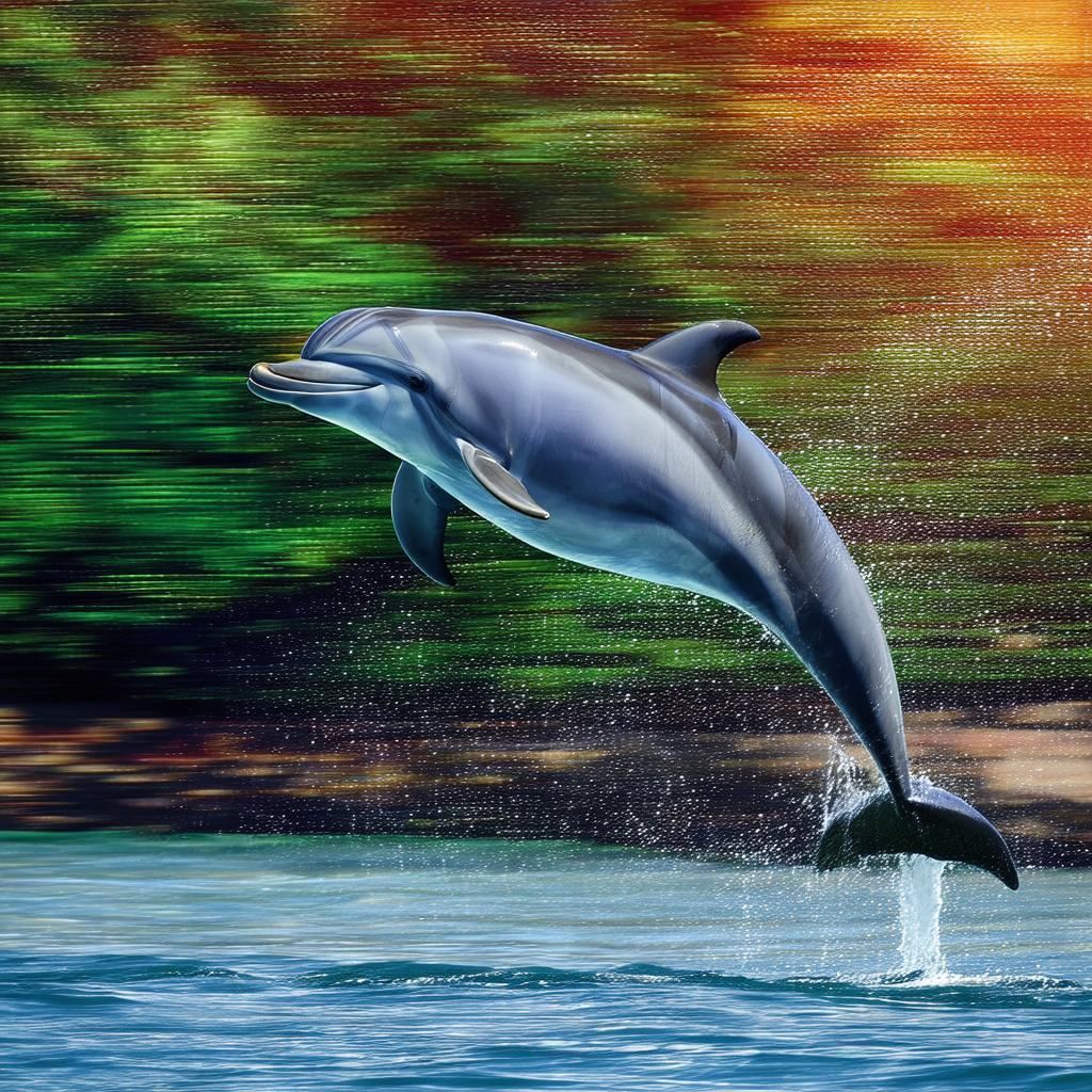 Dolphin In Crisp CineStill Motion