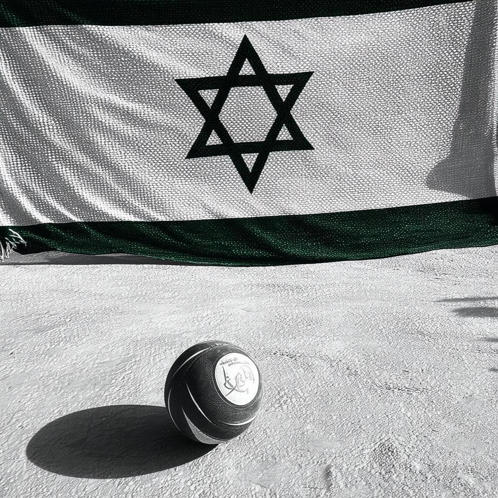 Grainy Monochrome Ball With Morocco Flag