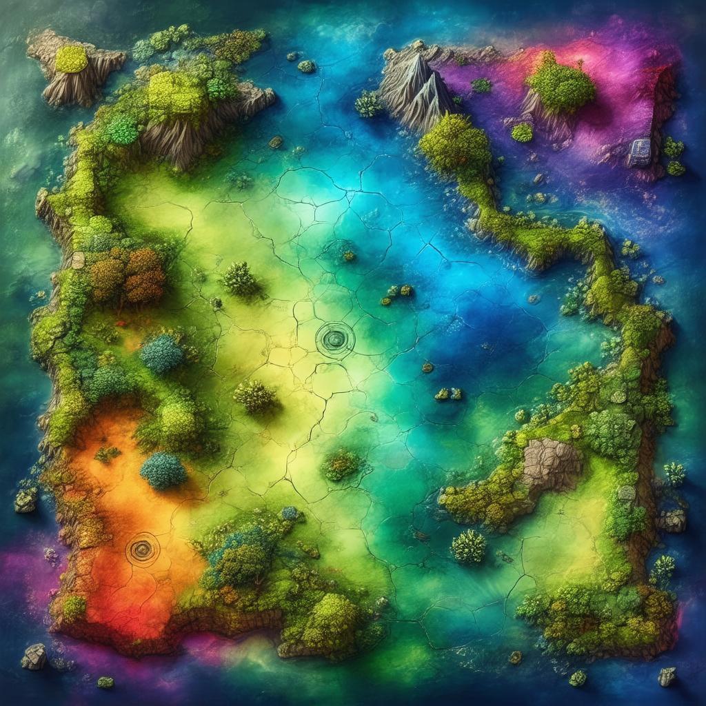Fantasy Tabletop Board In Rich Gouache
