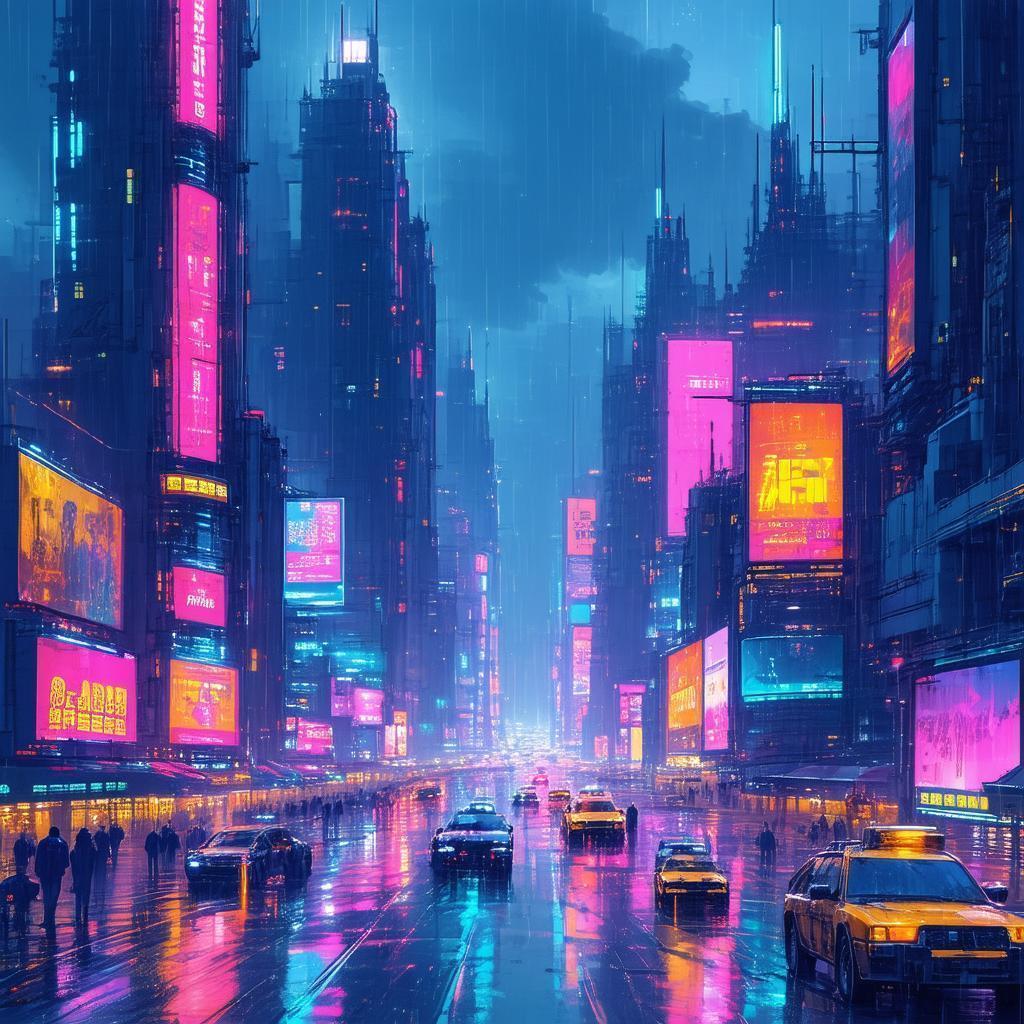 Rain Soaked Neon Alleys In Anime