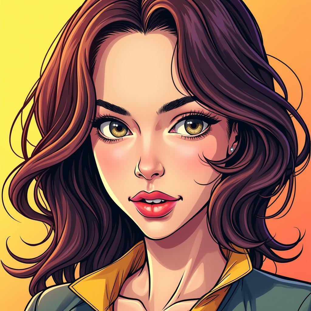 High Energy Manga Portrait Of Rebecca Hall
