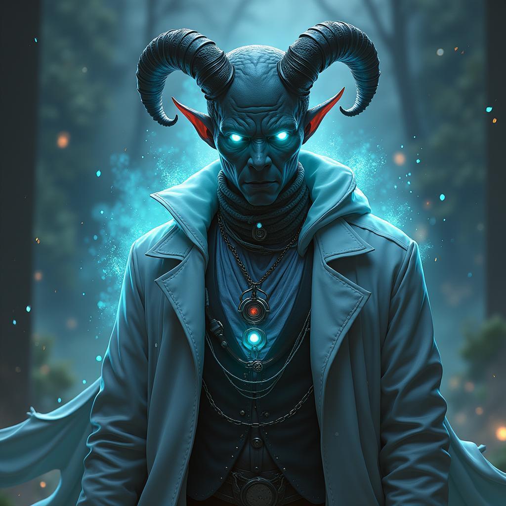Tiefling Doctor With Cybernetic Enhancements